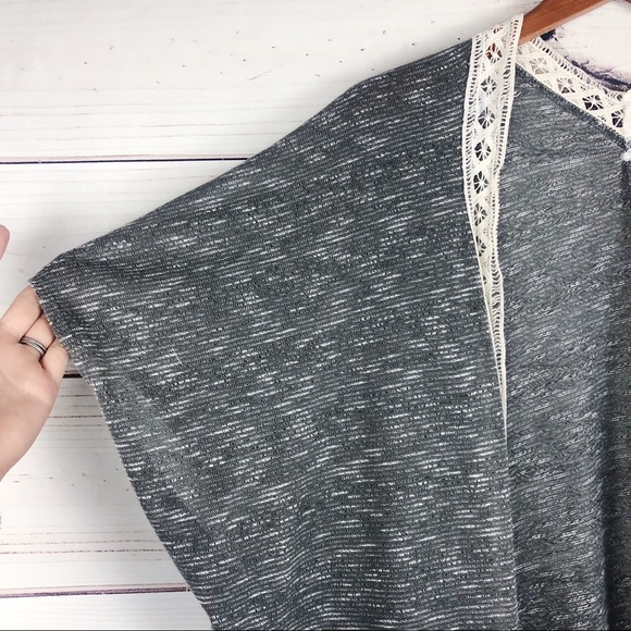 Kye Mi Gray Lace Duster Cardigan Medium - Picture 4 of 7